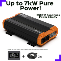 Fchao Pure Sine Wave Power Inverter - Inversor DC24V to AC 220V, 7.0kW, 6.0kW, 5kW, 4kW, Remote Controller for Home and RVs