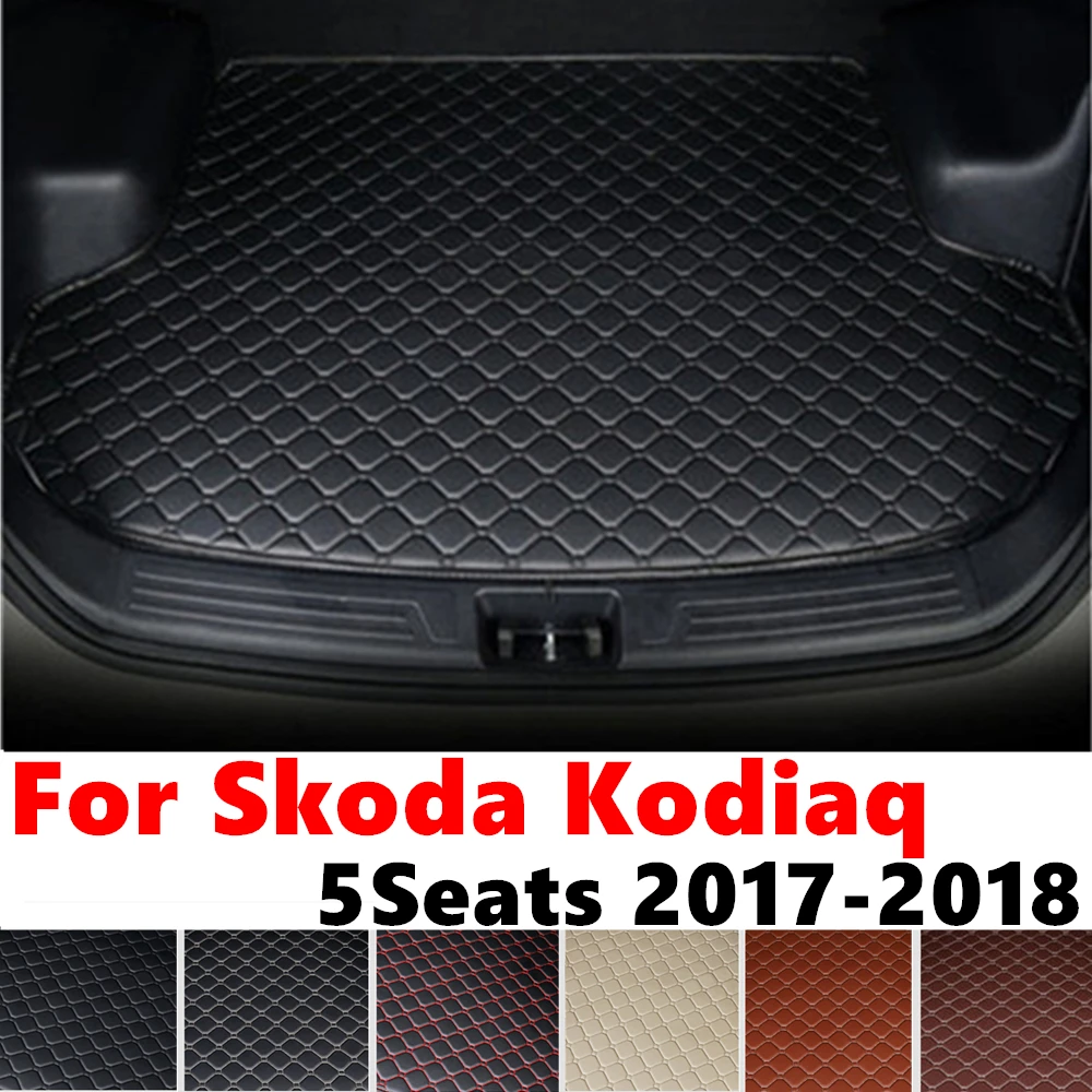 

Коврик для багажника автомобиля для Skoda Kodiaq, 5 мест, 2018, 2017, задний грузовой вкладыш, защитный чехол, аксессуары для интерьера, задний багажник, коврик для багажа