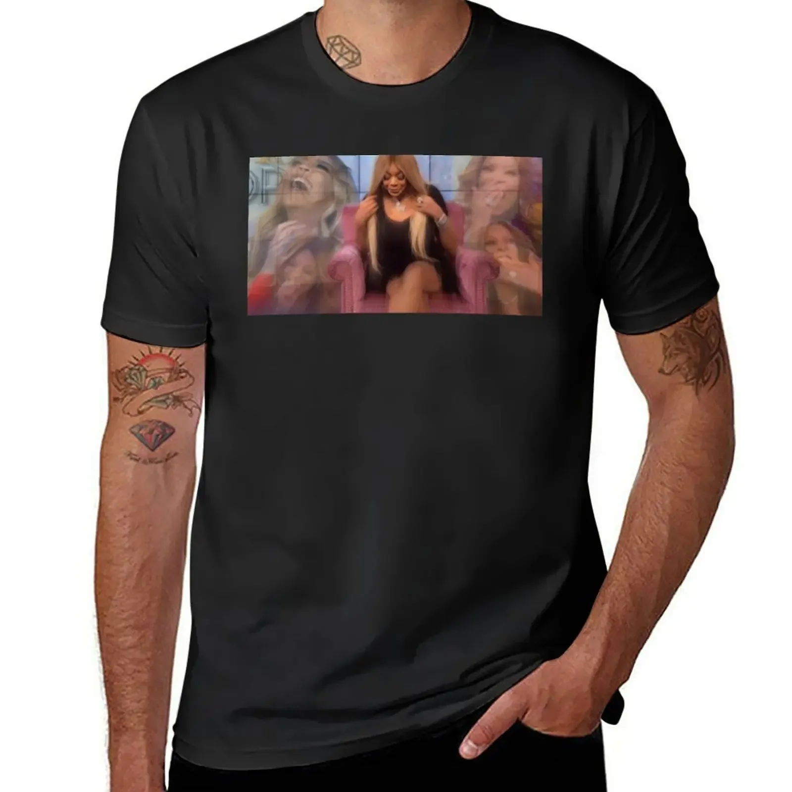 Wendy Williams Reaction Meme T-Shirt anime new edition Short sleeve tee men