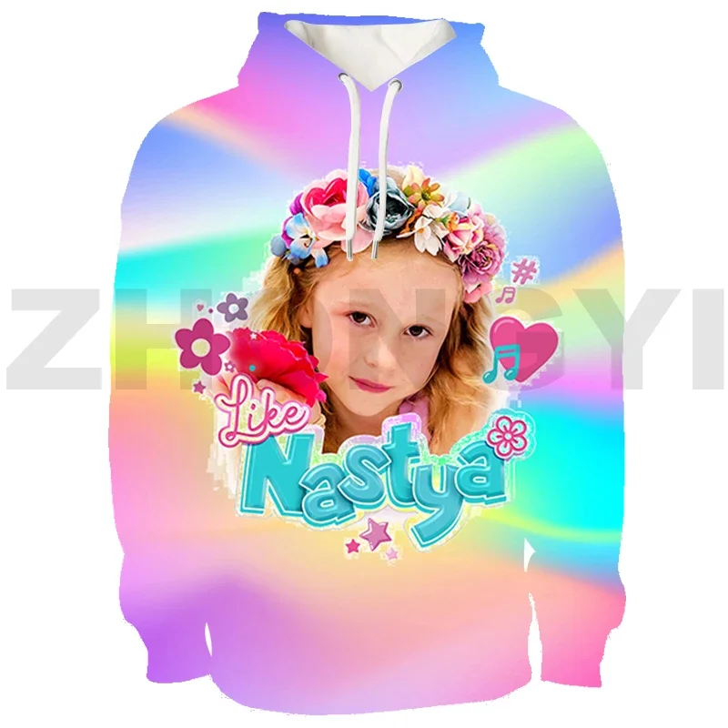 

3D Printed Like Nastya Sweatshirt Oversized Pullovers Teenager Girls Comfortable Outerwear Kawaii Like Nastya Anime Hoodie Women