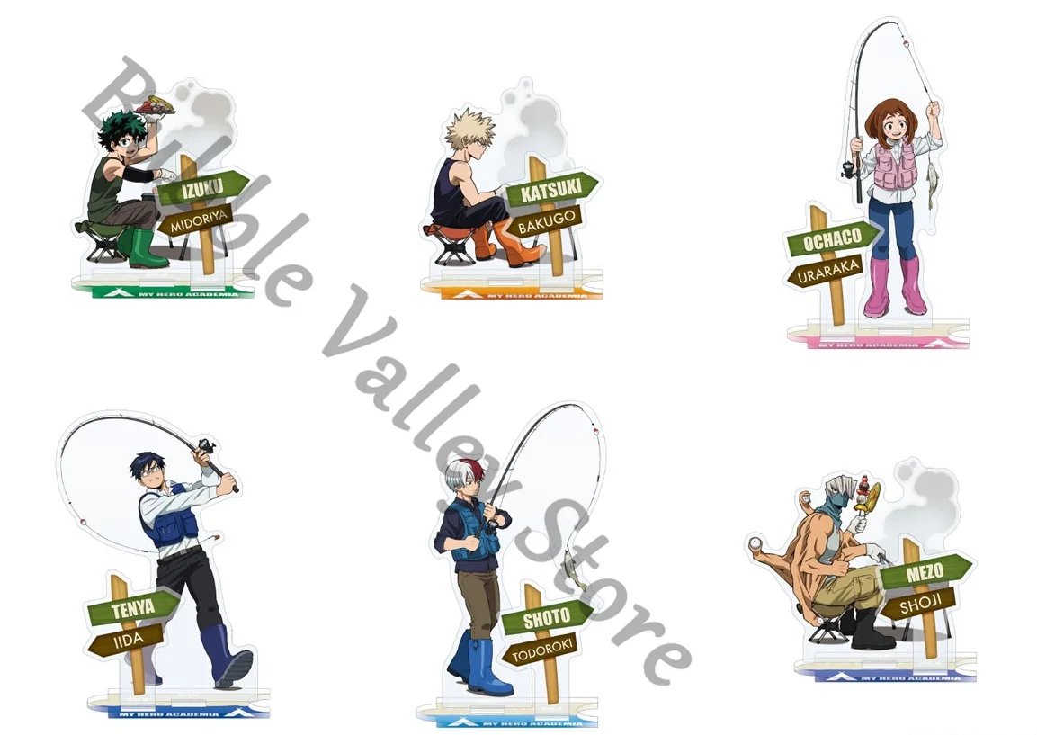 

Anime My Hero Academia Todoroki Shoto Midoriya Izuku Cosplay Cartoon Acrylic Picnic Stand Figure Standing Sign Adorn Xmas Gift