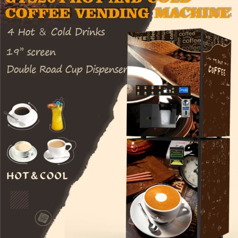 Vending Coffee Machine Coin And Bill Operated Coffee Vending Machine Money Making Machine With Coffee