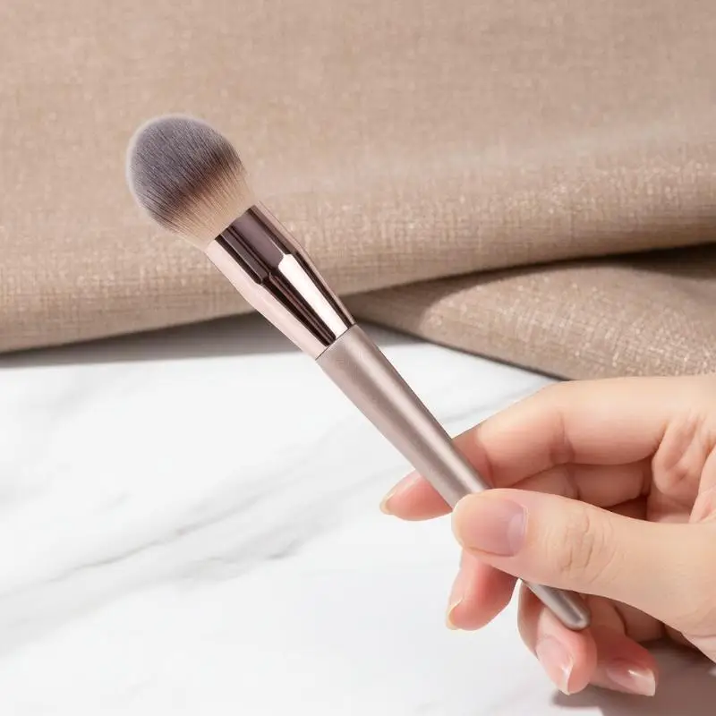 1 Set Champagne Gold Brushes Vegan Cruelty-Free Bristles Makeup Brush Kit All-in-One Full Face & Eye Makeup Kits