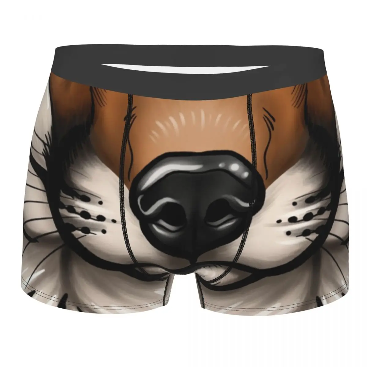 Custom Red Fox Underwear Men Breathable Red Fox Face Furry Animal Boxer Briefs Shorts Panties Soft Underpants For Homme