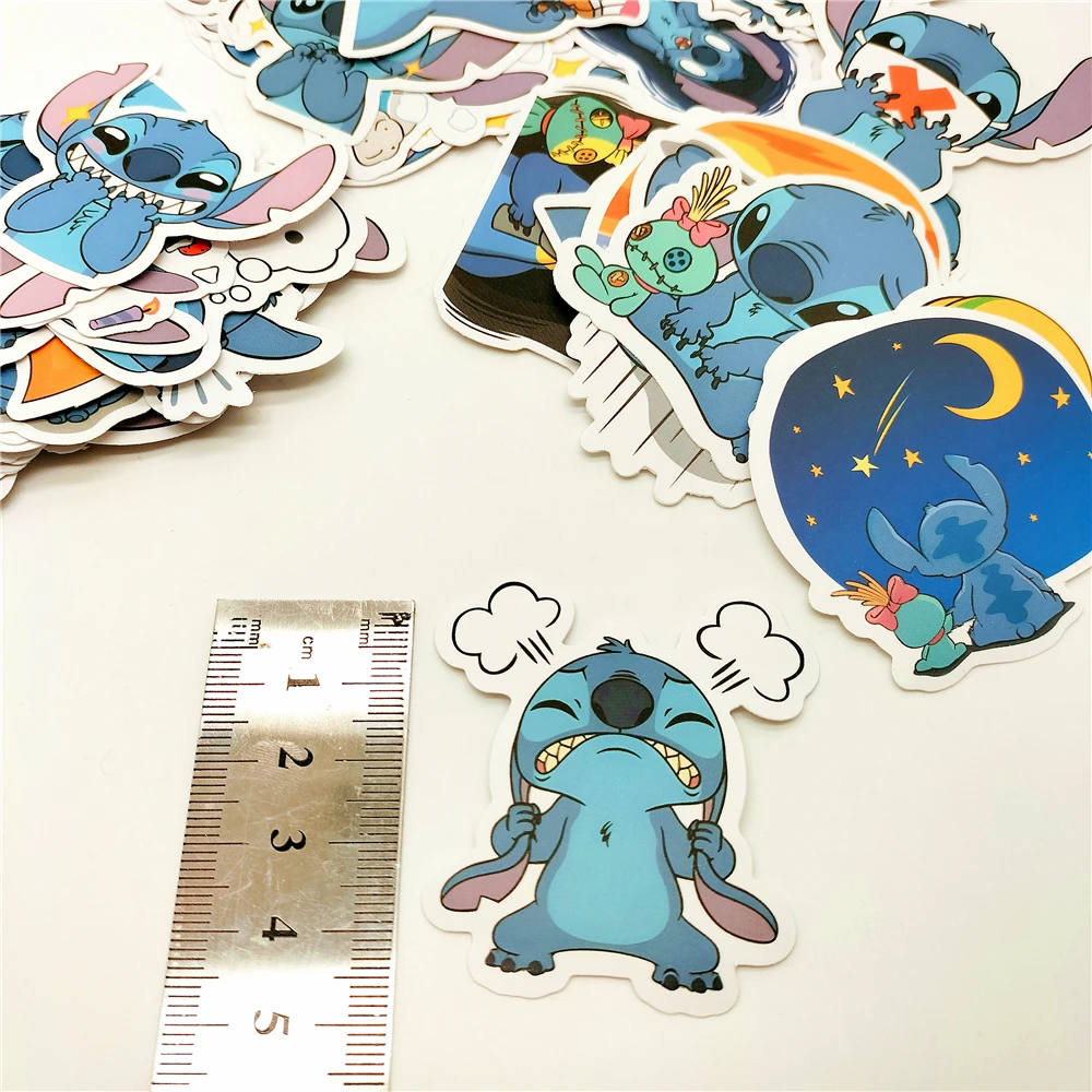 Stitch Angry To The Point of Smoking Cute Expression Balloon Decoration Notebook Phone Graffiti Stickers 150 Different Styles