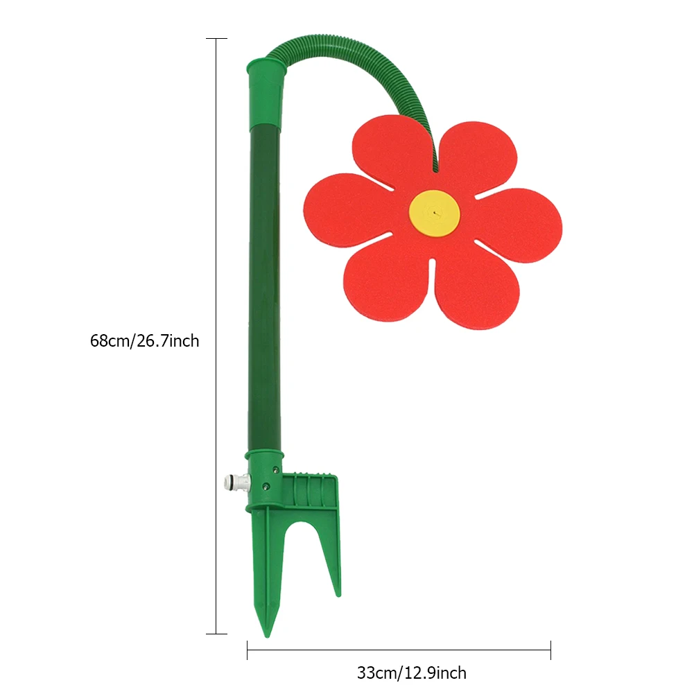 Zraszacz ogrodowy kształt kwiatu szalony zraszacz spinowy 20 obrotowa zabawka z rozpylaczem wody do do ogrodu na trawnik nawadniania nawadniania