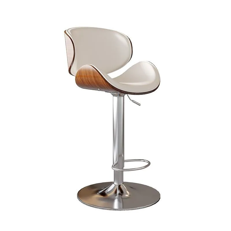 # Light Luxury High-end Bar Chair Liftable Rotating Function Metal Frame Pedestal Base-Comfortable High Stool For Household