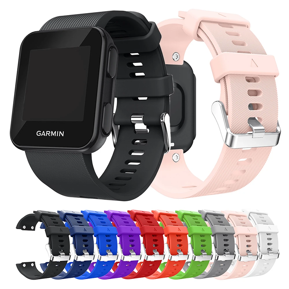 Silikonarmband für Garmin Forerunner 35, Ersatz-Uhrenarmband für Forerunner 30