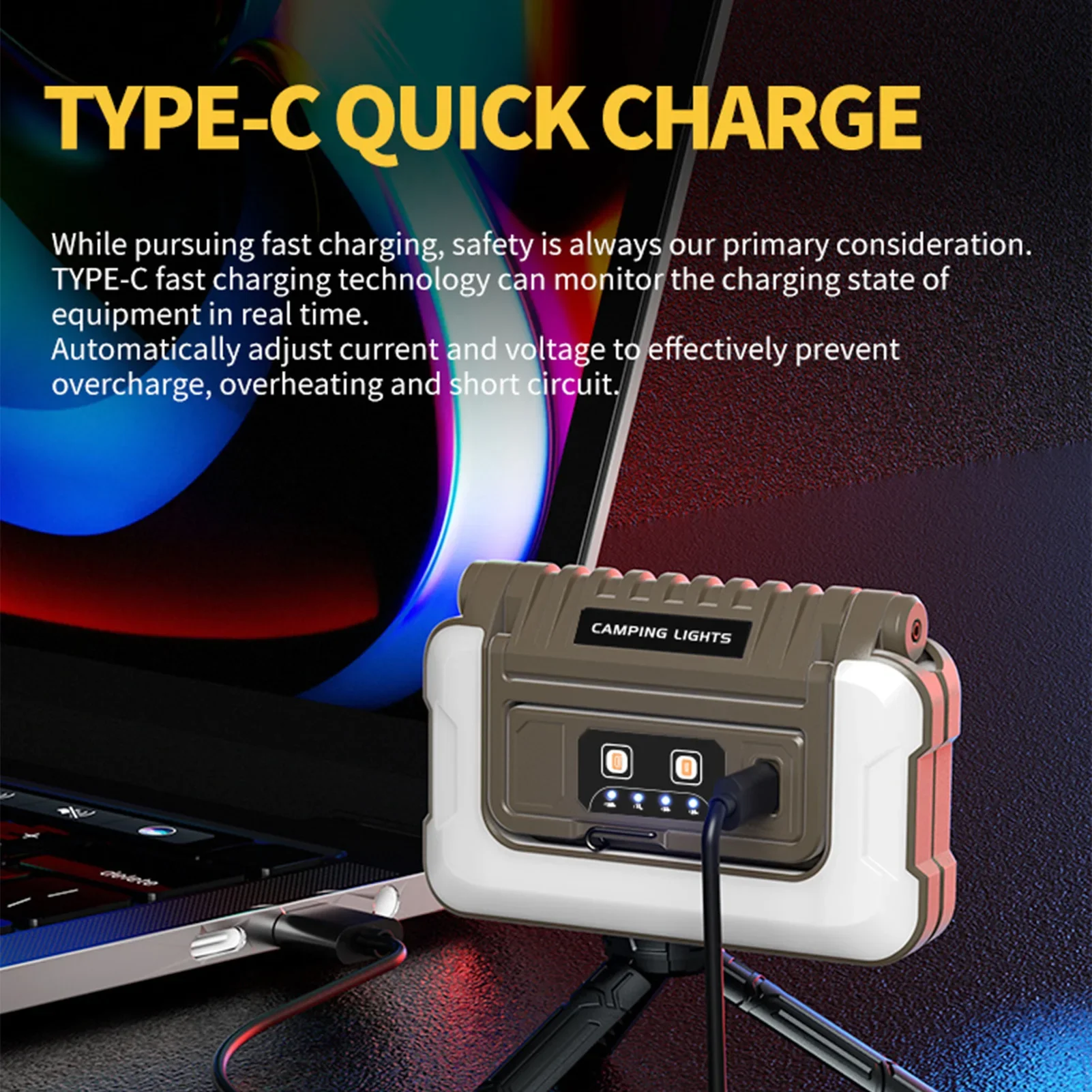 

Многофункциональный складной фонарь для кемпинга с 5 режимами освещения, водонепроницаемый, для походов на природе