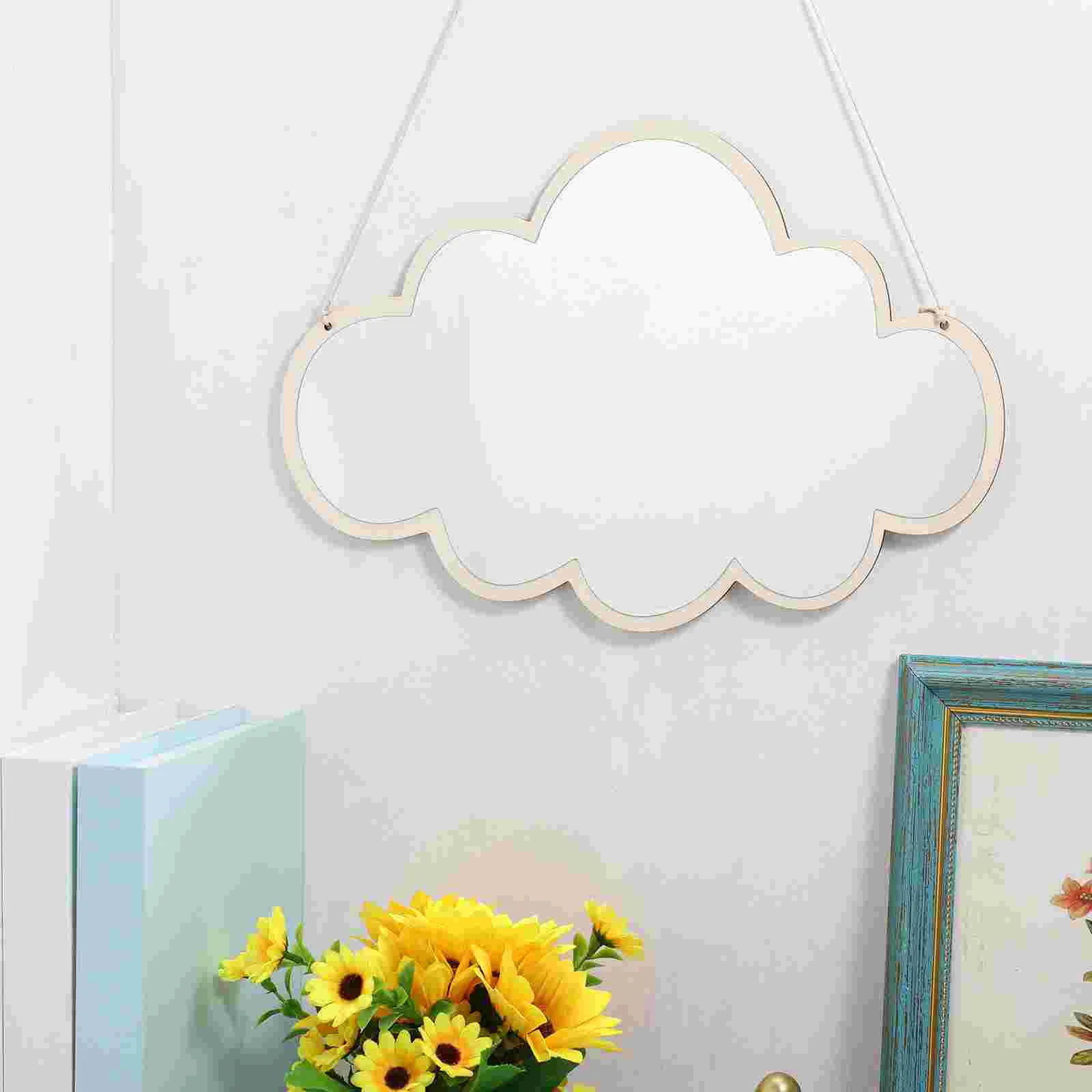 Decorazione della stanza specchio a forma di nuvola infrangibile Wall Art Non in vetro sicuro ragazze Nursery Bedroom Home Decor