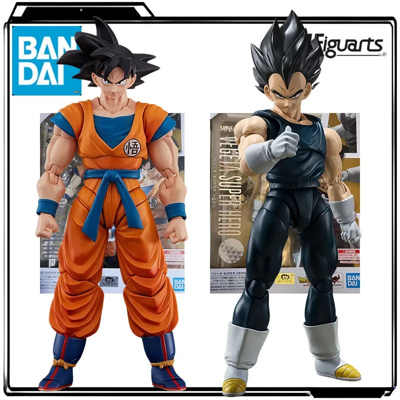 

Bandai натуральная аниме-фигурка S.H.Figuarts Dragon Ball Super: Super Hero Son Goku и Veget, экшн-фигурка, игрушки для мальчиков, детский подарок