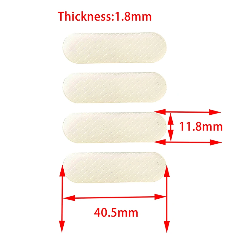 

Set of 4 Keyboard Base Cabinet Black Rubber Feet, 1.8mm Thick, Anti-Slip Silicone Self-Adhesive Pads