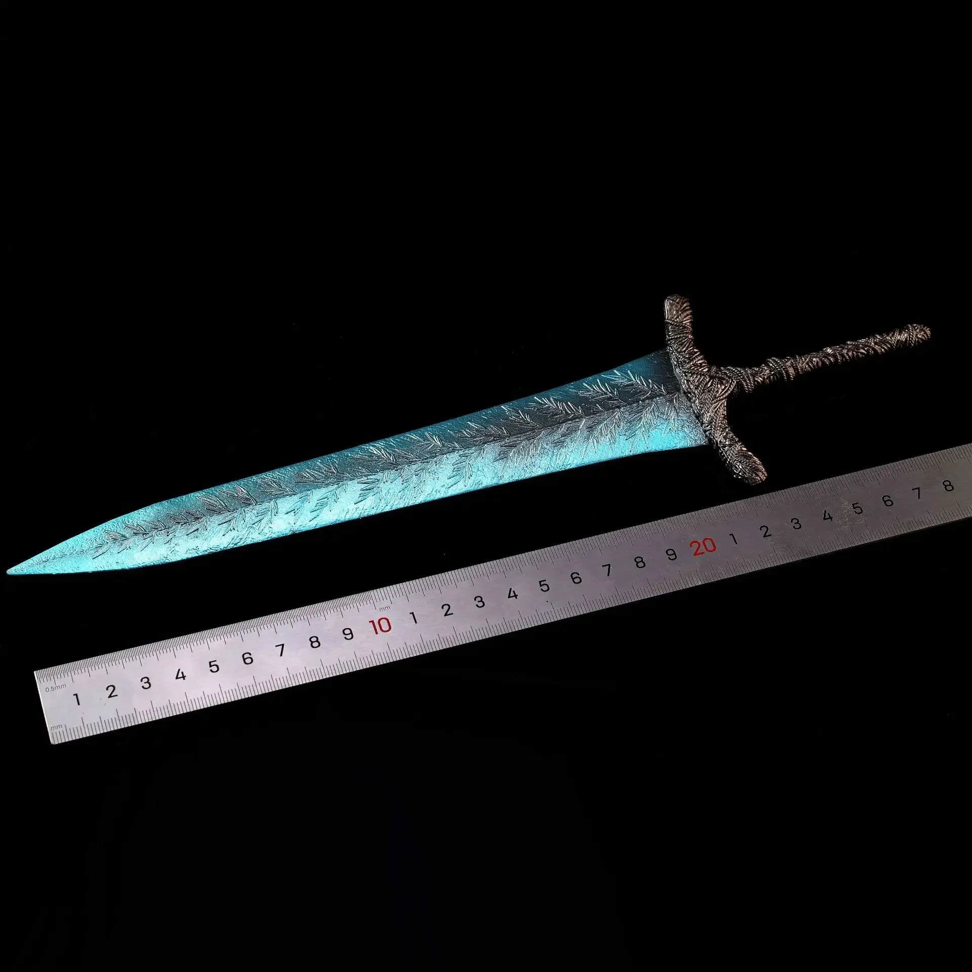 30Cm Donkere Maan Greatsword Wapen Model Eldenn Spel Randapparatuur Alle Metalen Mes Speelgoed Zwaard Ornamenten Geschenken Handwerk Collectie