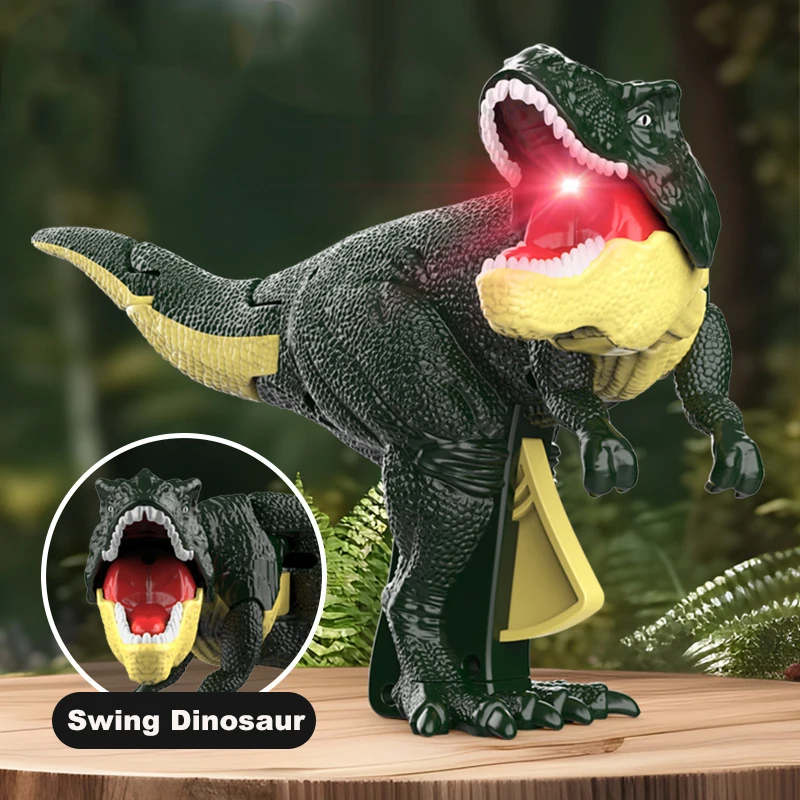 Children Decompression Dinosaur Toy with Sound Hand-operated Telescopic Swing Dinosaur Fidget Toy for Kids Xmas Gift Dropship