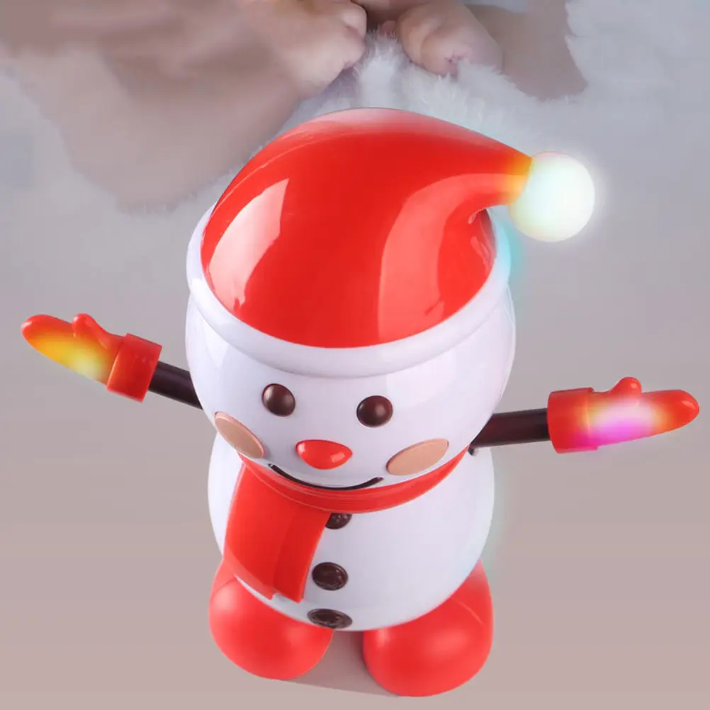 1Pcs Electric Dance Snowman Musical Light Swing Christmas Decoration Adorable Xmas Gift Home Desktop Ornament Kids Holiday Robot