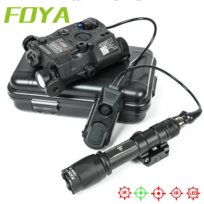 Tactical M600C Flashlight PEQ15 Red Green Laser Point IR Fill Light/laser Strobe Indicator Axon Dual Control Pressure Switch Set