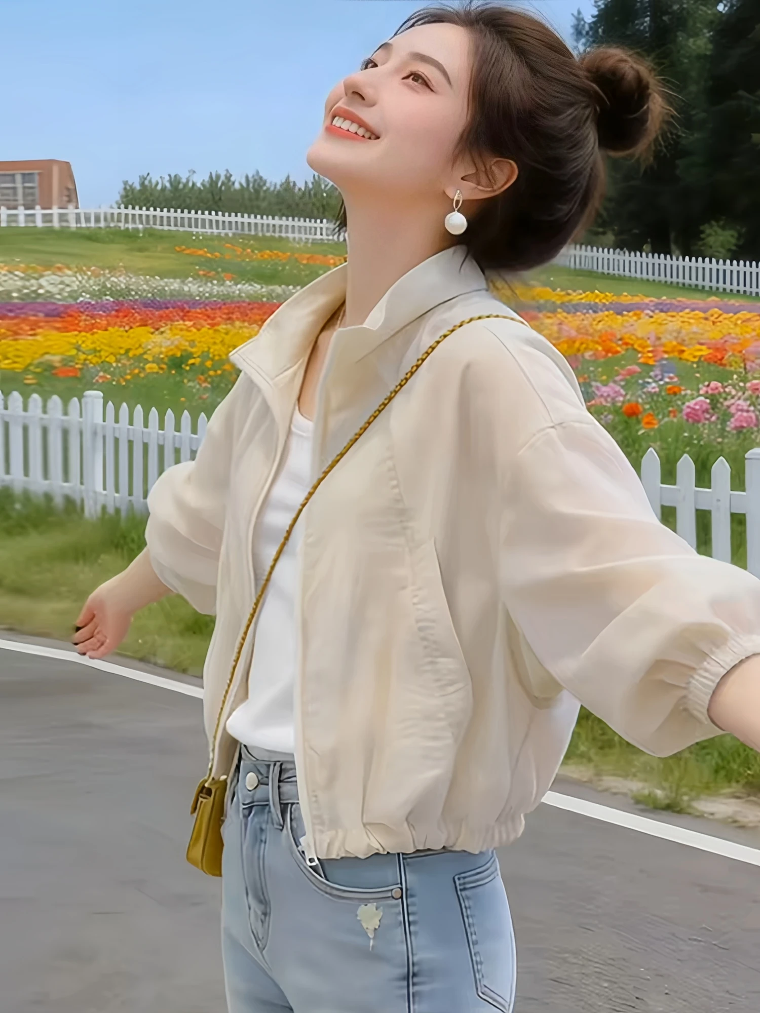 

Fashionable Pure Color Design Women's Jacket Comfortable Commute Long Sleeve Top Casual Loose Fit Breathable Spring Summer