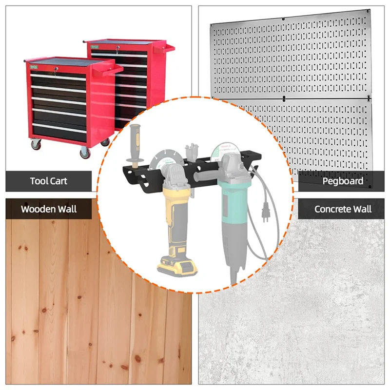 

ABNO-Angle Grinder Bracket Metal Angle Grinder Rack Hook Wall Bracket Suitable For Angle Grinder Polisher