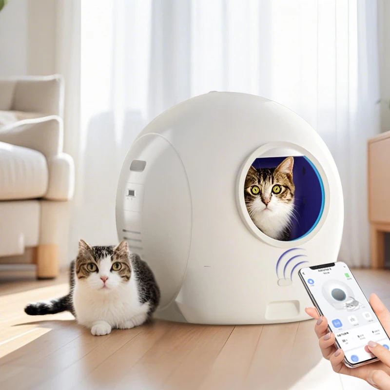 

Новая обновленная версия 2-й автоматический ящик для кошачьего туалета EU US 65L APP Control Smart Cat Toilet Интеллектуальный самоочищающийся ящик для кошачьего туалета