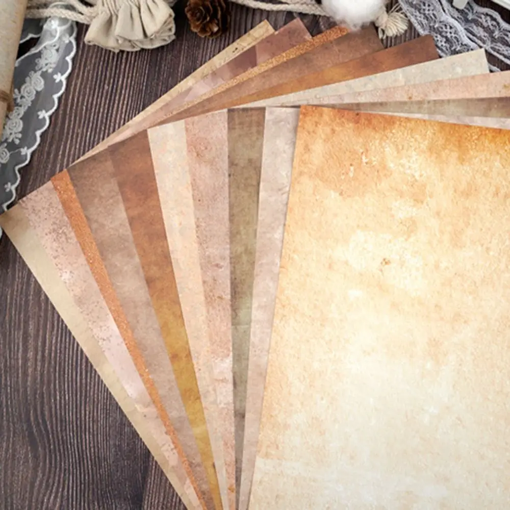 

50 Sheets Vintage Stationery Writing Paper Simple Drawing Paper Literary Scrapbook Letter Paper Thicker Double Sided