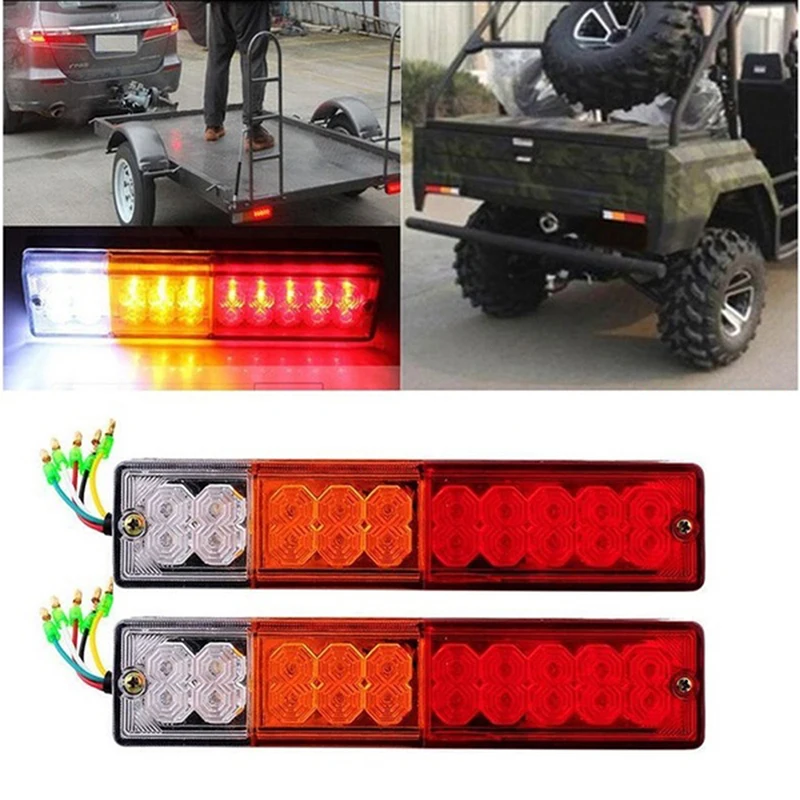 1pc Wholesale 20 leds 12V Waterproof Lights Truck LED Tail Light Lamp Yacht Car Trailer Taillight Reversing Running Brake Turn