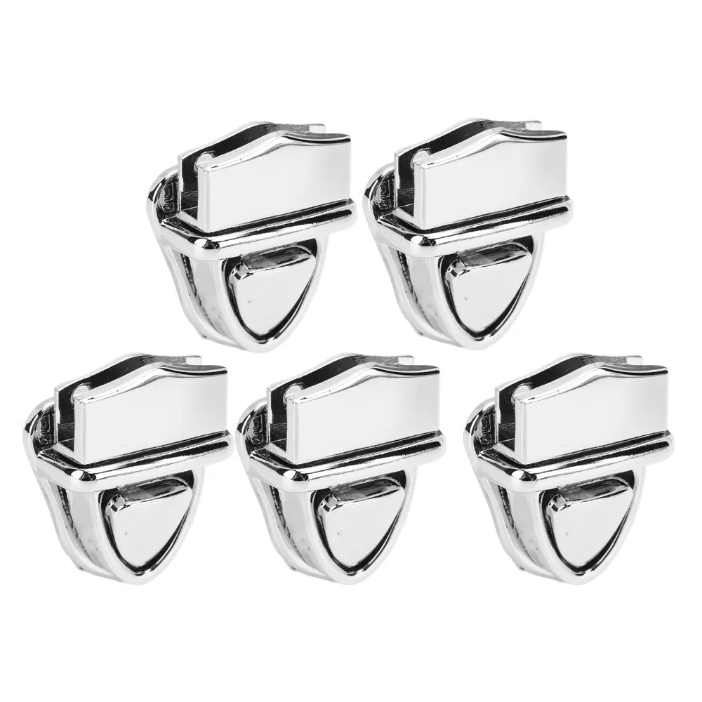 

10pcs Classic Glossy Alloy Tuck Lock Clasp Twist Lock Push Lock Bag Press Lock Decorative Clasps Spring Snap Purse Clasp
