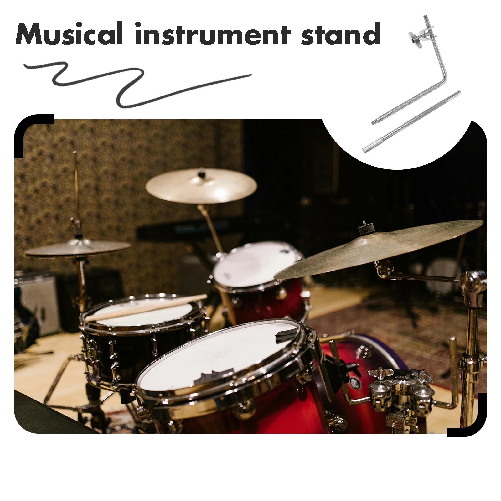 

Mounting for Metal Bracket Fixed Clip Holder Zinc Alloy Kit Sturdy Polished Design Secure Fastening Stable Attachment for Drum