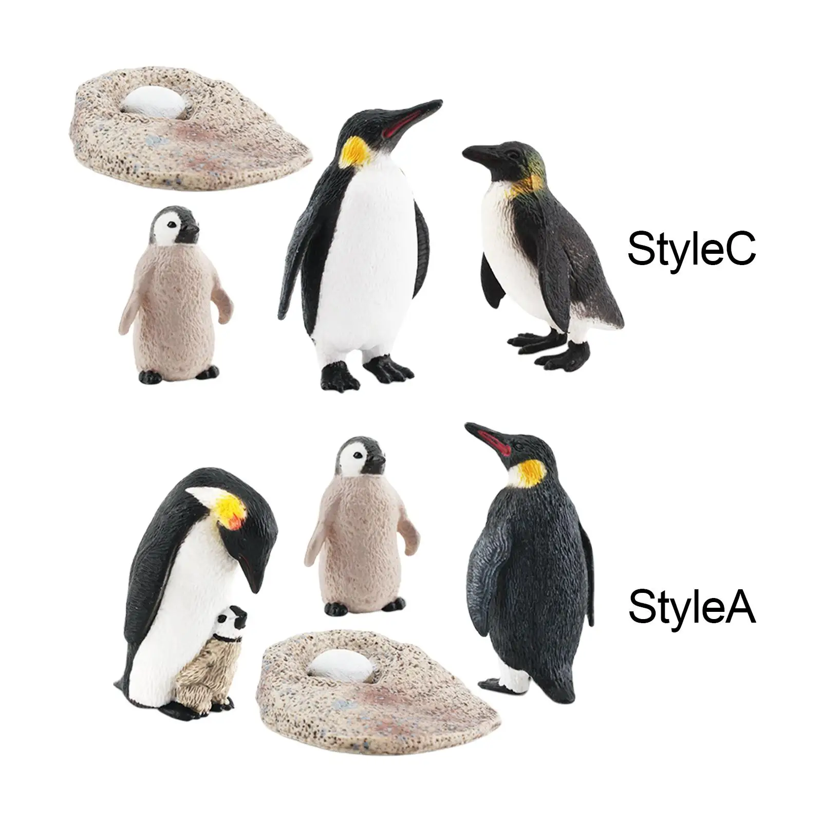 Penguin Growth Cycle Toys Animal Life Cycle Model Educational Toys Animal Figurines Toy for Kids Decorative Playset Pretend