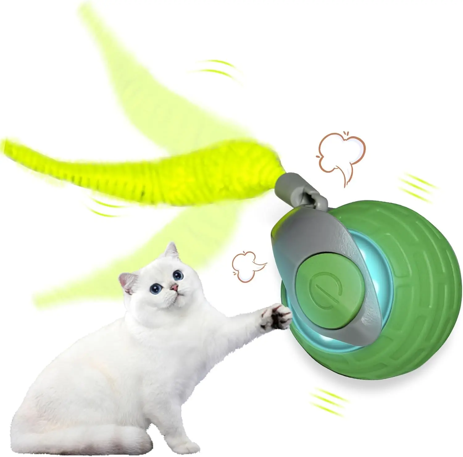 

Automatic Interactive Cat Toys, Indoor Cat Toys, Colorful, USB Rechargeable, Intelligent Automation