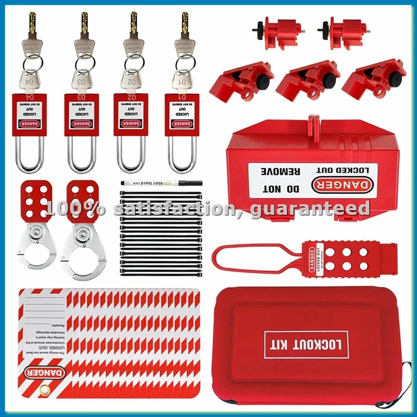 

35Pc LotoKit,Portable Lockout Tagout Electrical Kit for Industrial Lockout Devices, Professional Padlock Kit-AC17