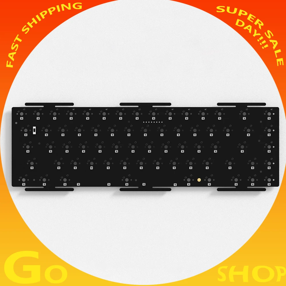 

Weikav NUT65 Keyboard PCB 1.6MM PCBA Non Slotted RGB Light Gaming Office Mechanical Keyboard Accessories Cotton PC Gamer Gifts