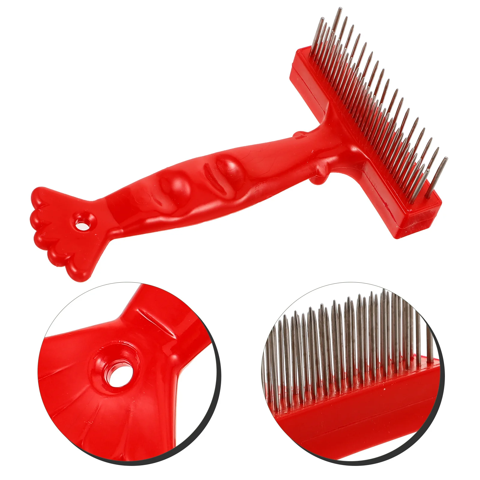 

Pet Grooming Comb For Dogs Cats Anti-Slip Handle Dog Dematting Brush Shedding Hair Removal Tool Dog Rake Pet Cleaning