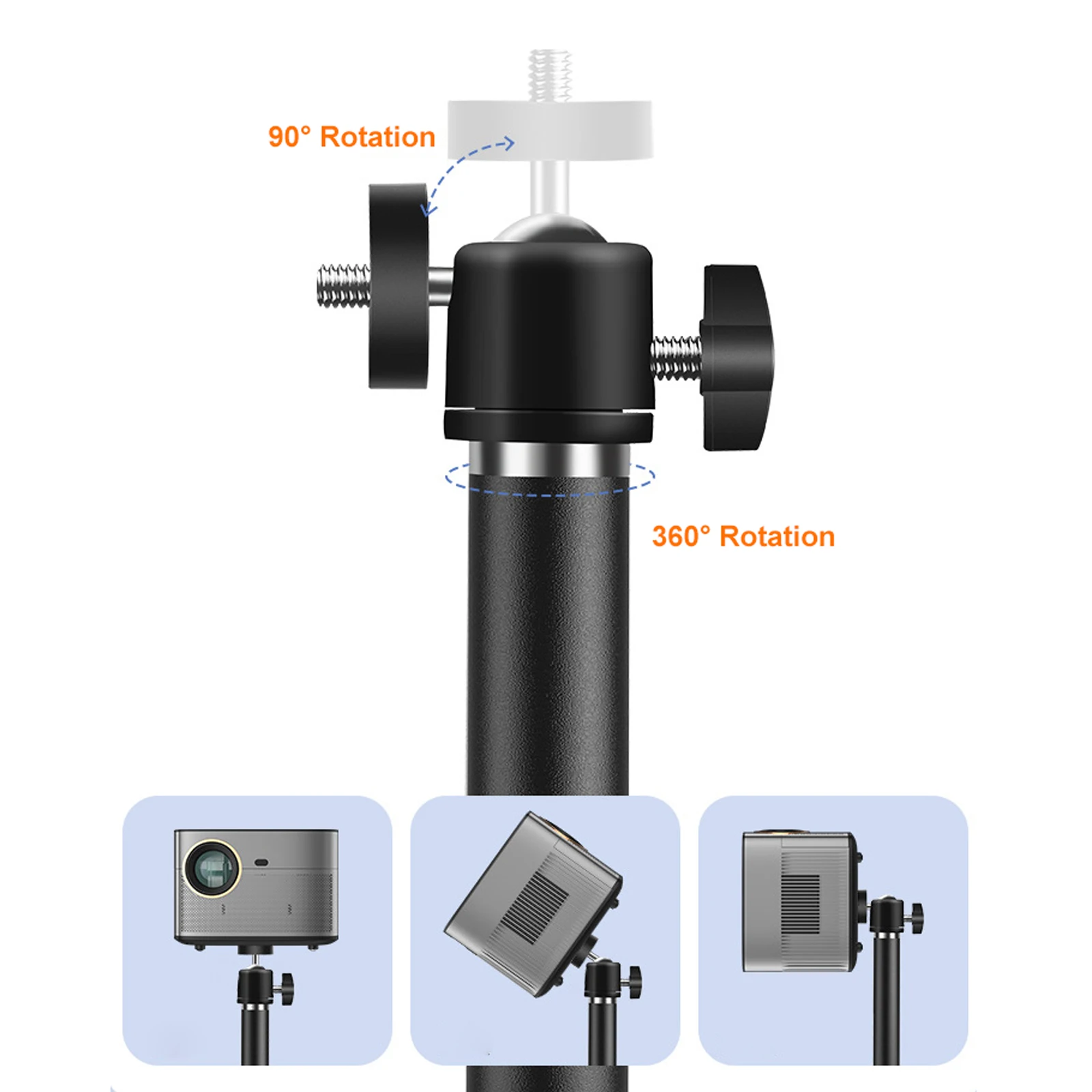 Gimbal แท่นวางโปรเจคเตอร์โลหะปรับได้, ขาตั้งโปรเจคเตอร์แท่นวาง/โต๊ะเหมาะสำหรับ XGIMI Xiaomi NUT dangbei