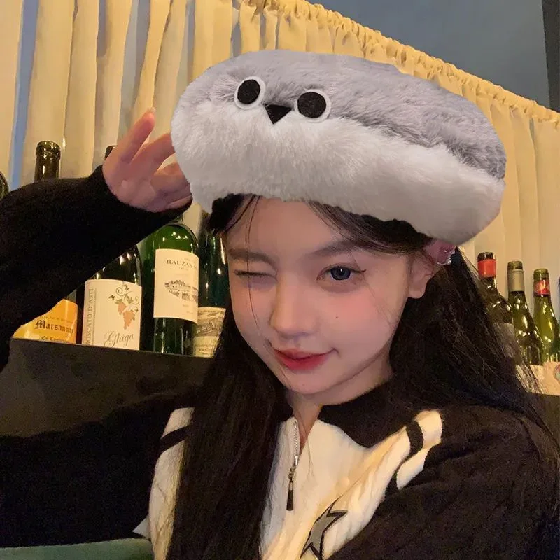 

Sacabambaspis Men Women Adult Cute Fashion Soft And Skin Friendly Plush Fish Beret Hat Cosplay Animal Noticeable Christmas Gift