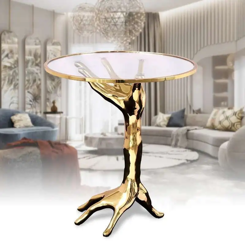 

Home Palm Coffee Tables Living Room Furniture Designer Creative Sofa Side Table Bedroom Fashion Personality Corner Table A
