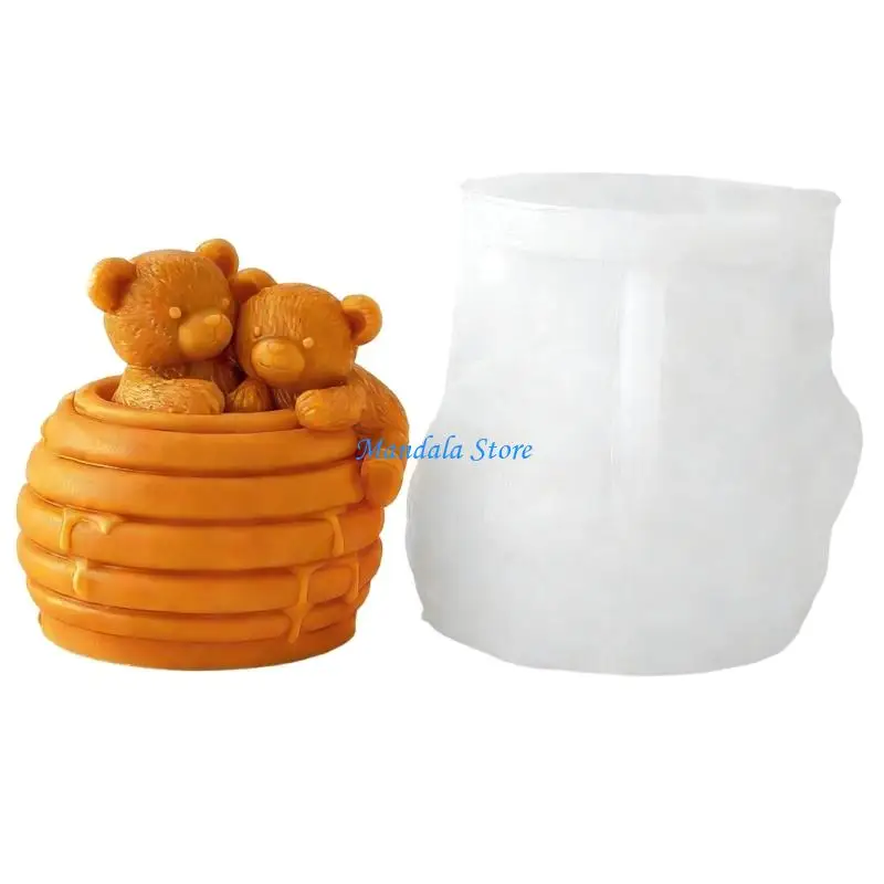 U2JC Honeycomb Bear Silicone Mold Professional Silicone Mould for Resin Casting