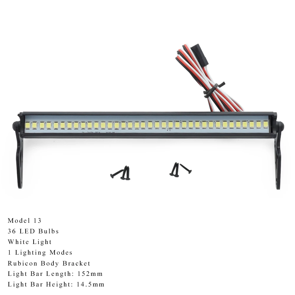 4.8-7.4V Dak Lamp Wit/Kleurrijke Led Licht Bar Voor Rc Crawler Auto X Maxx TRX4 Bronco 2021 SCX10 Capra RBX10 D90 Wpl C24