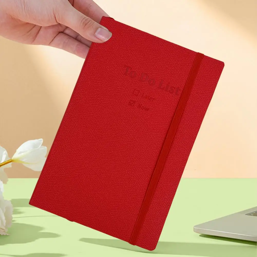 To-do List Planner Time Management A5 Planner with Hardcover Elastic Band Ribbon Bookmark Thick Paper Journal for Students