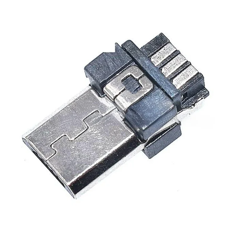 10PCS MICRO Plug MICRO 5P Mini USB Male Connector Wire-Soldering Type, Single Plug
