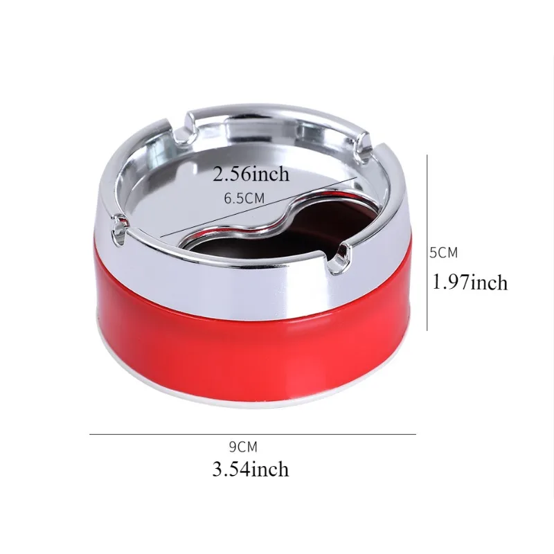 1pcs 9cm Car Mounted Sealed Rotary Ashtray With Lid Easy To Clean Simplicity Cigarette Ash Thickening U Card Slot Dust Windproof