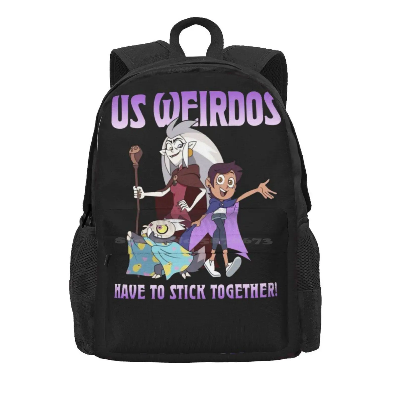 Us Weirdos Have To Stick Together Shirt The Owl House Hot Sale Schoolbag Backpack Fashion Bags Us Weirdos Have To Stick