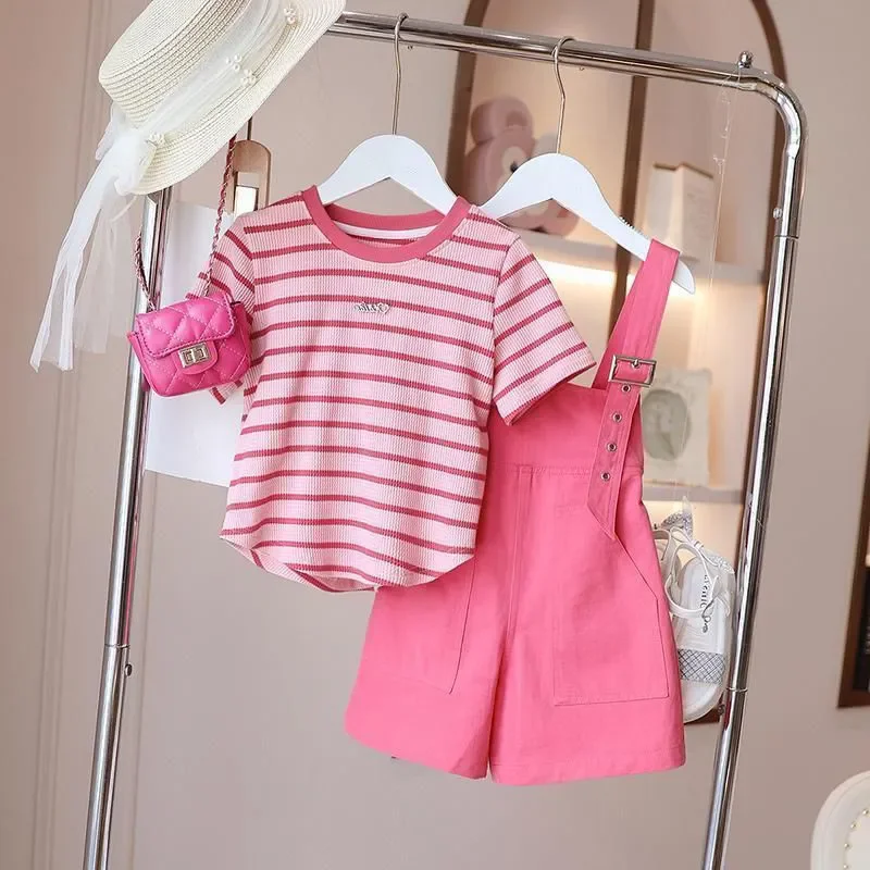 

Дышащие летние комбинезоны для девочек, повседневный стиль, мягкая детская одежда, свободные тонкие шорты на бретелях, модные комбинезоны для девочек