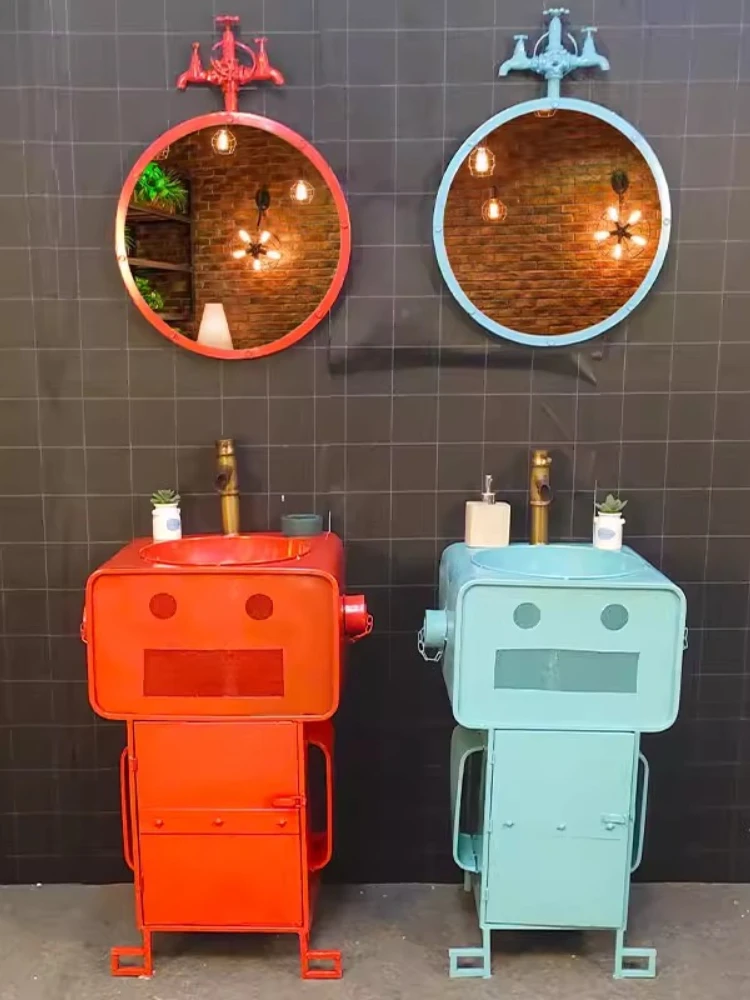 

Коммерческая промышленная раковина для умывания, детская, цветная, с мультяшным дизайном, креативная, интегрированная, персонализированная, на колонне.