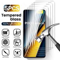 5PCS HD Tempered Glass For Poco F6 X6 X7 Pro F7 Ultra X6Pro F6Pro X7Pro F7Ultra Case Protect Glass PocoF6Pro PocoX6Pro PocoX7Pro