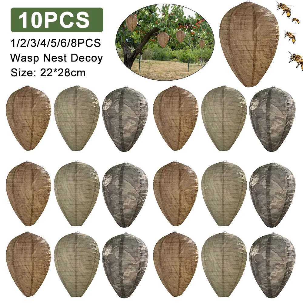 1-10PCS Wasp Repellent Cage Hornet Wasp Nest Repellent Hornets Wasp Nest Decoy Drive Beehive Lantern for Patio Outdoor Garden
