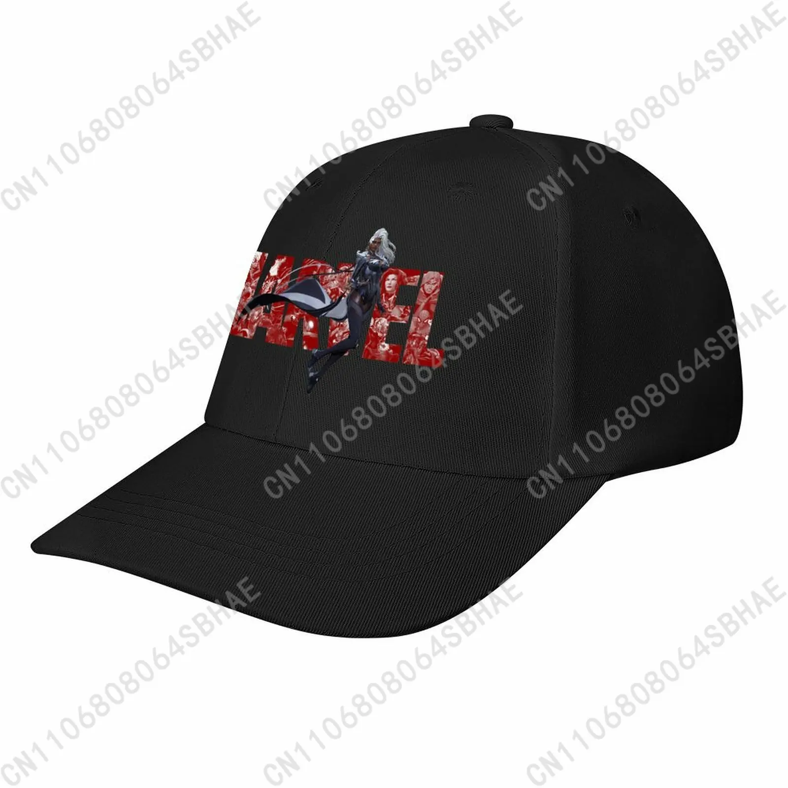

Marvel Storm Baseball Cap Men Women Curved Brim Washed Rubber Print Adjustable Daily Wear Cap Custom Casual Gift Cosplay