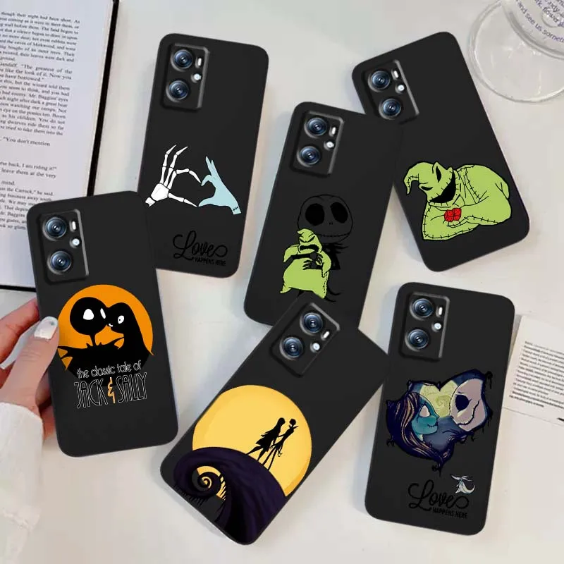 

The Nightmare Before Christmas Phone Case For OPPO Reno 7 A96 A40 A58 5 6 Realme GT A74 A78 Neo2 A74 A78 Find X5 X3 X7 X8 Black