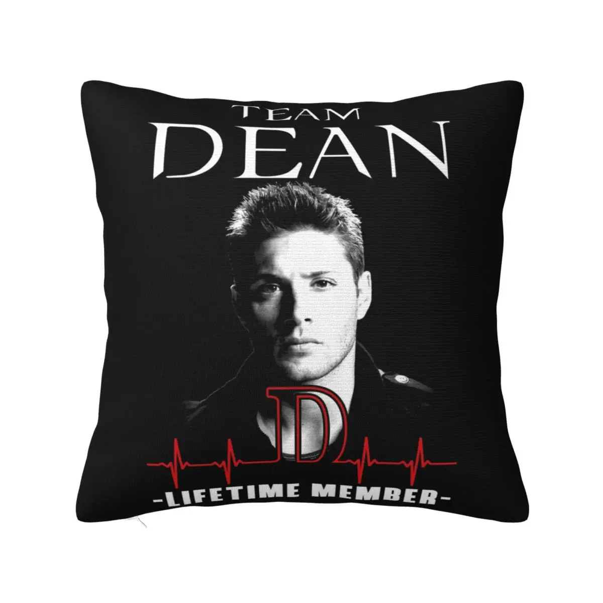 Team Dean Life Time Member Dean Winchester Supernatural Pillowcase Soft Cushion Cover Decorative Throw Pillow Case Cover Seater