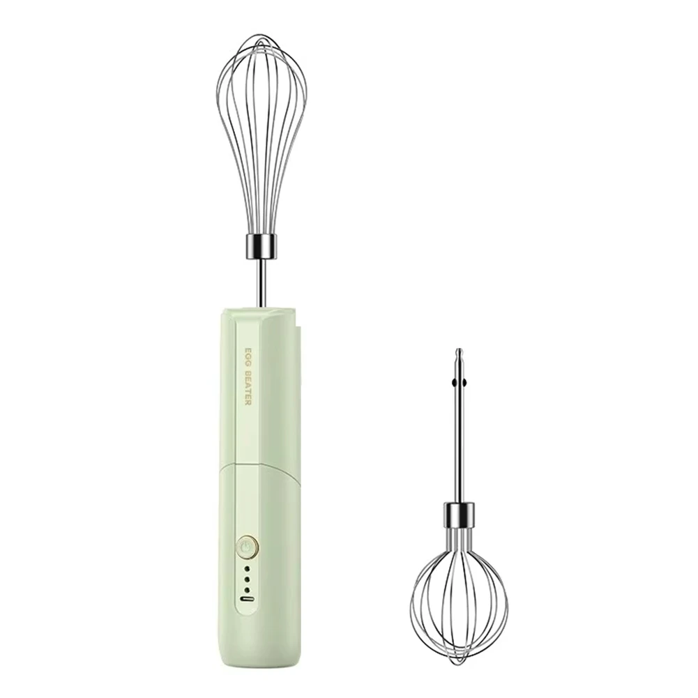 ABNH Wireless Folding Electric Handheld Mixer, USB Rechargeable, Portable, with Dual Mixing Heads for Cake Cream Beating A