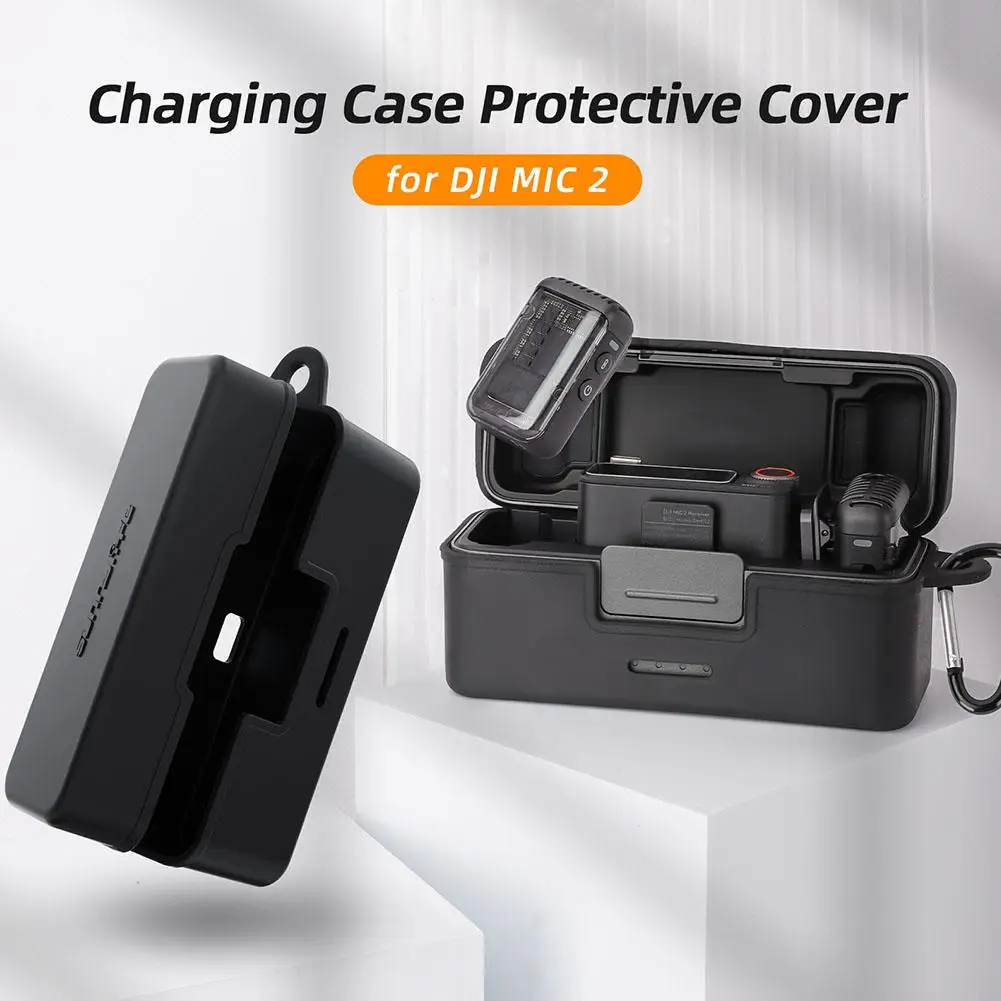 For Sunnylife Charging Box Protective Cover Shock-absorbing Anti-fall For Dji Mic 2 Wireless Microphone Anti Dust Protector P7d7